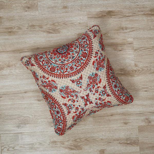 Tache Home Fashion Tache Bohemian Desert Medallion Boteh Paisley Taupe Throw Pillow Covers Euro Sham (TJ3502)