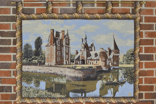 Tache Home Fashion Tache Chateau Du Moulin Tapestry Victorian Summertime Manor Landscape Woven Wall Hanging (3562HL2)
