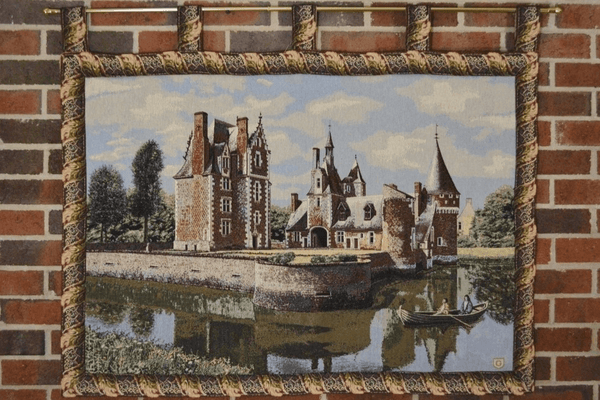 Tache Home Fashion Tache Chateau Du Moulin Tapestry Victorian Summertime Manor Landscape Woven Wall Hanging (3562HL2)