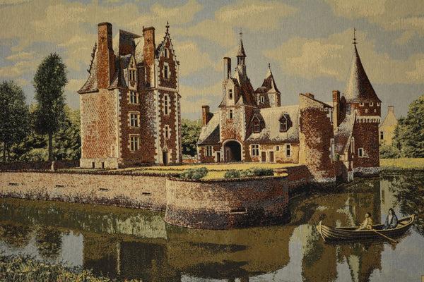 Tache Home Fashion Tache Chateau Du Moulin Tapestry Victorian Summertime Manor Landscape Woven Wall Hanging (3562HL2)