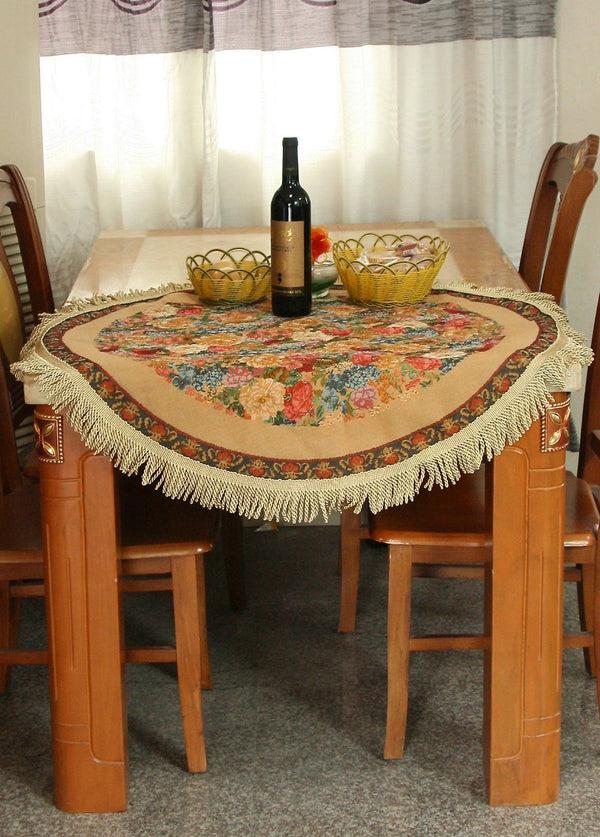 Tache Home Fashion Tache Colorful Country Rustic Floral Morning Awakening Woven Tapestry Tablecloth (3089B)