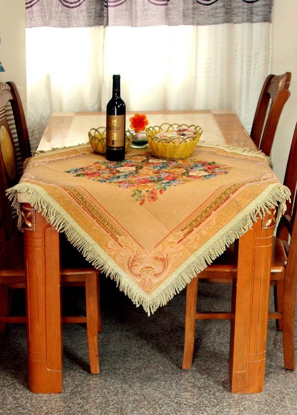 Tache Home Fashion Tache Colorful Country Rustic Floral Morning Awakening Woven Tapestry Tablecloth (3089B)
