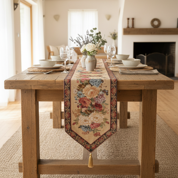 Tache Home Fashion Tache Colorful Country Rustic Floral Morning Awakening Table Runner (3089B)