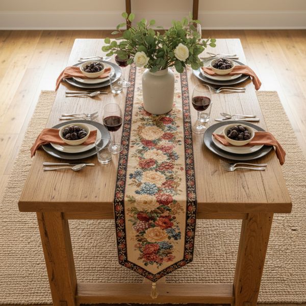 Tache Home Fashion Tache Colorful Country Rustic Floral Morning Awakening Table Runner (3089B)