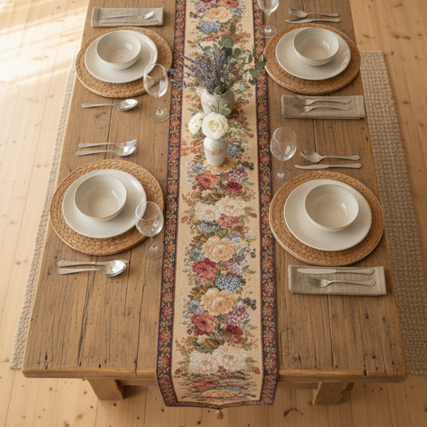 Tache Home Fashion Tache Colorful Country Rustic Floral Morning Awakening Table Runner (3089B)