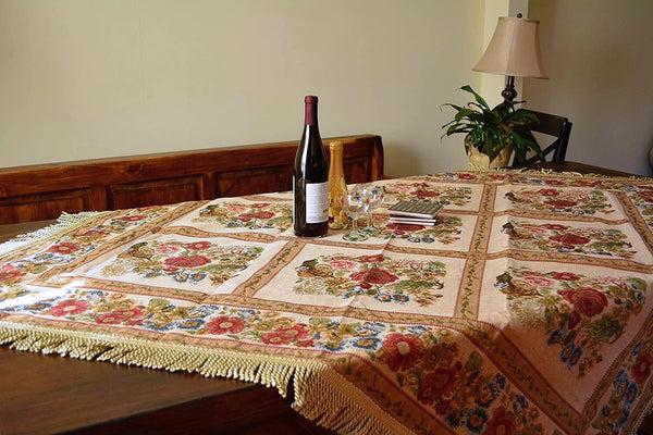 Tache Home Fashion Tache Colorful Floral Country Rustic Morning Meadow Tablecloths (3098)