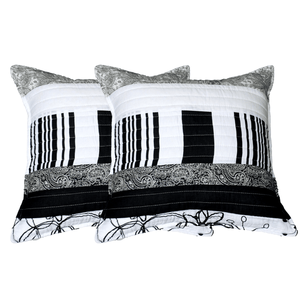 tache home fashion Tache Cotton Black White Gray Modern New York Penthouse Cushion Cover 2-Pieces (DXJ107075)