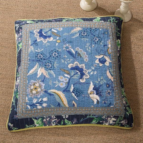 tache home fashion Tache Cotton Bohemian Tropical Calla Lily Patchwork 1-Piece 26x26" Euro Sham (TAJHW-687-26x26)