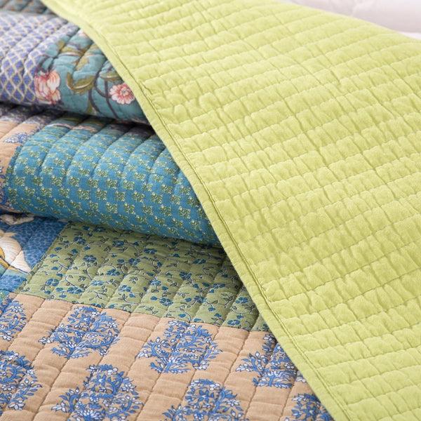Tache Home Fashion Tache Cotton Bohemian Tropical Calla Lily Quilted Patchwork Bedspread Set (JHW-687)