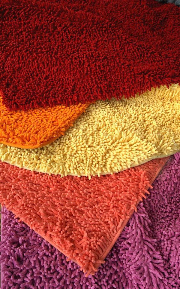 Tache Home Fashion Tache Cotton Chenille Hot Pink Shag Area Bathroom Rug (MATP)