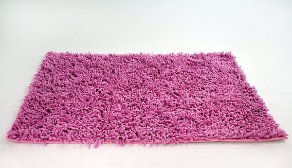 tache home fashion Tache Cotton Chenille Hot Pink Shag Area Bathroom Rug (MATP)