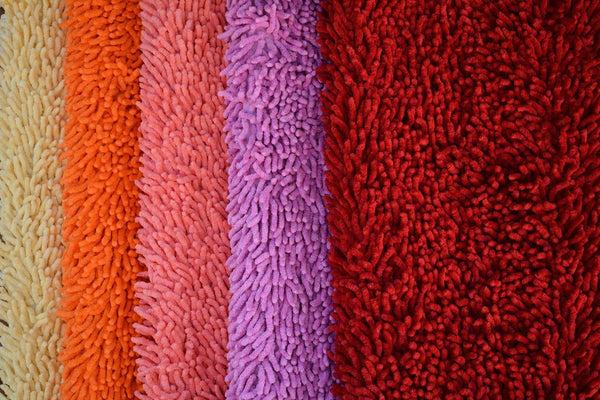 Tache Home Fashion Tache Cotton Chenille Solid Dark Raspberry Red Rug (MAT2032R)