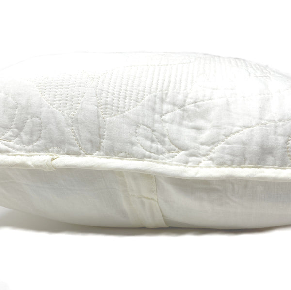 Tache Home Fashion Tache Cotton Ivory White Paisley Damask Matelassé Powder Snow Cushion Covers Euro Sham (JHW-643)