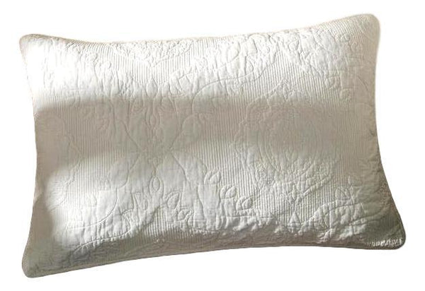 tache home fashion Tache Cotton Ivory White Paisley Damask Matelassé Powder Snow Pillow Sham (JHW-643)