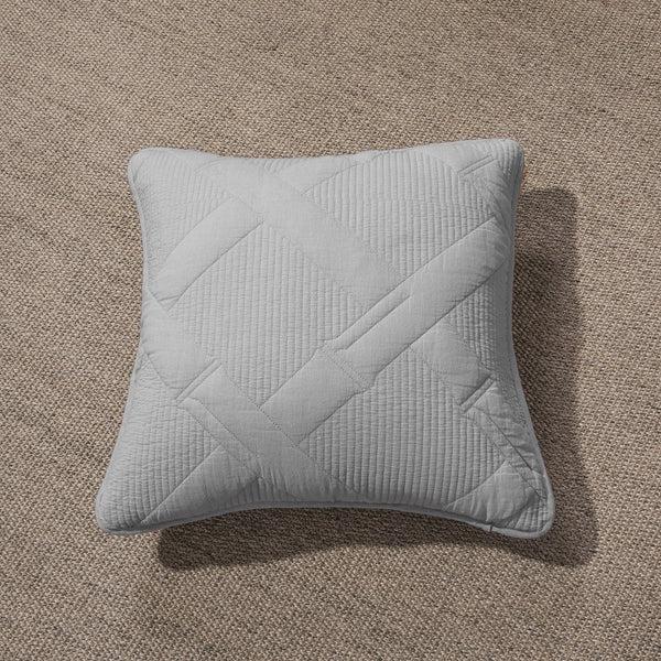 Tache Home Fashion Tache Cotton Light Grey Silver Soothing Pastel Cushion Covers Euro Sham (JHW-862)