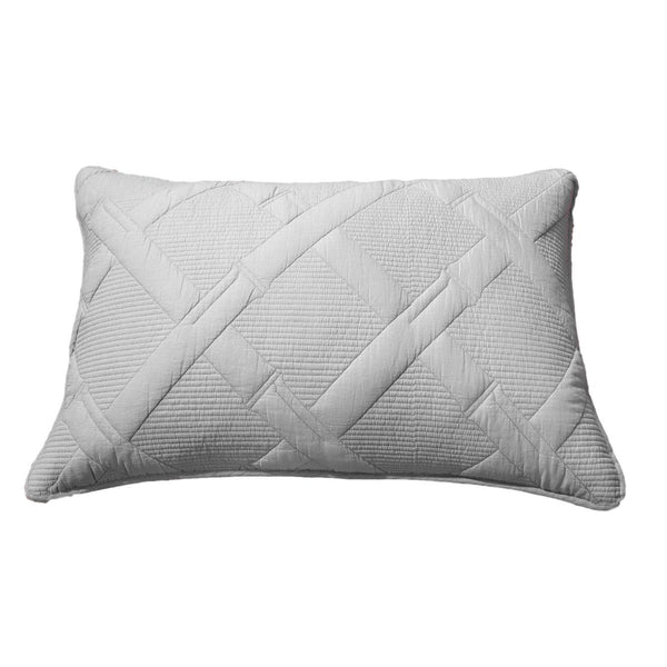 tache home fashion Tache Cotton Light Grey Silver Soothing Pastel Diamond Pillow Sham (JHW-862)