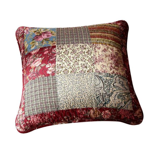 tache home fashion Tache Cotton Patchwork Beige Burgundy Paisley Floral Fairy Tale Tea Party Cushion Covers Euro Sham (DXJ103443)