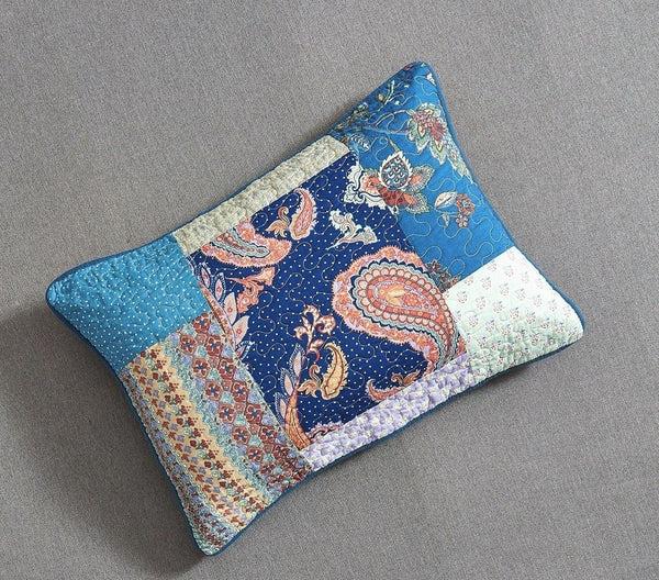 Tache Home Fashion Tache Cotton Patchwork Paisley Bohemian Night Flower Pillow Sham (JHW-882)