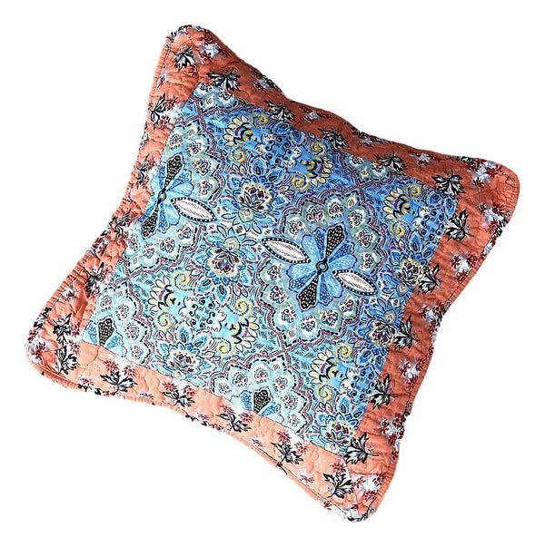 Tache Home Fashion Tache Cotton Patchwork Paisley Floral Bohemian Mosaic Paradise Cushion Cover 2-Pieces (JHW-933)