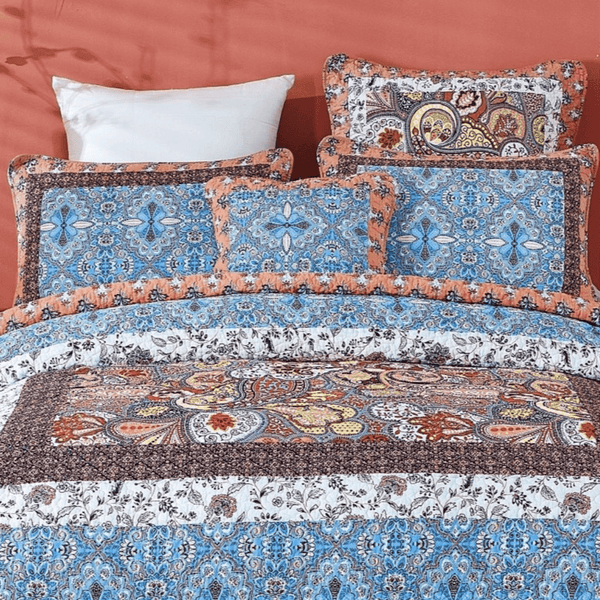 Tache Home Fashion Tache Cotton Patchwork Paisley Floral Bohemian Mosaic Paradise Pillow Sham (JHW-933)