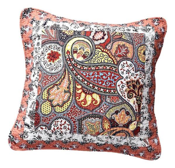 tache home fashion Tache Cotton Patchwork Paisley Floral Bohemian Mosaic Paradise Euro Sham (JHW-933)