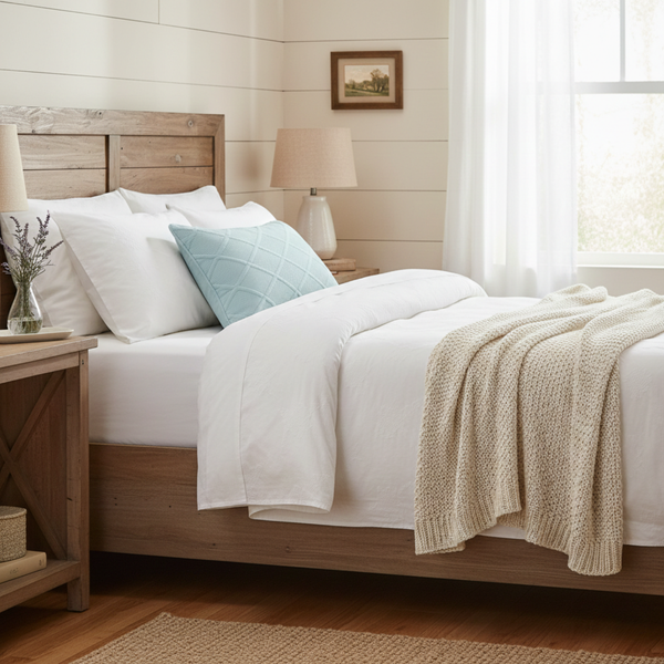 Tache Home Fashion Tache Cotton Seafoam Blue Soothing Pastel Diamond Pillow Sham (JHW-856)