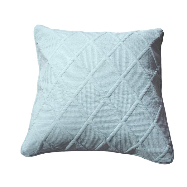 tache home fashion Tache Cotton Seafoam Blue Soothing Pastel Diamond Cushion Covers Euro Sham (JHW-856)