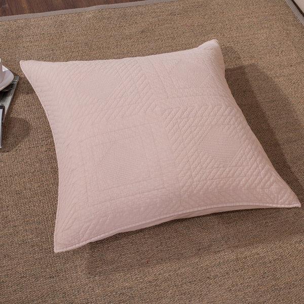 Tache Home Fashion Tache Cotton Stone Washed Soothing Pastel Rustic Blush Pink Cushion Covers Euro Sham (JHW-863)