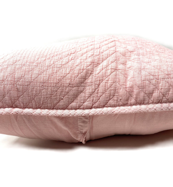 Tache Home Fashion Tache Cotton Stone Washed Soothing Pastel Rustic Blush Pink Cushion Covers Euro Sham (JHW-863)