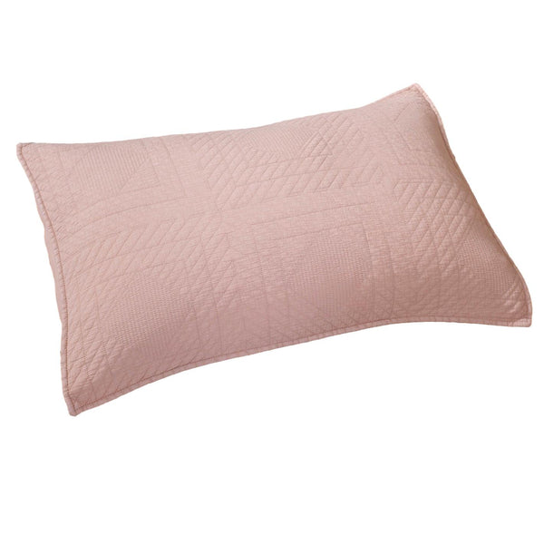 tache home fashion Tache Cotton Stone Washed Soothing Pastel Rustic Blush Pink Diamond Pillow Sham (JHW-863)