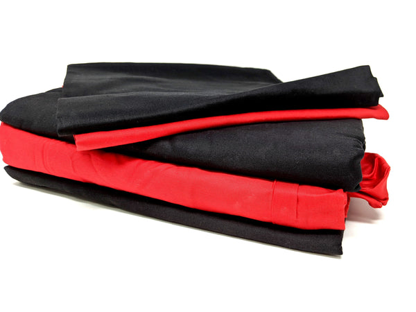 Tache Home Fashion Tache Cotton Vibrant Red And Black Bed Sheet Set (BS4PC-BR)