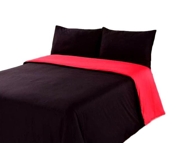 tache home fashion Tache Cotton Vibrant Red & Black Reversible Duvet Cover (DC32PC)