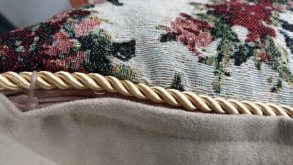 Tache Home Fashion Tache Cupid's Horn Antique Rose Bird Dove Woven Tapestry Throw Pillow Cover (16375)