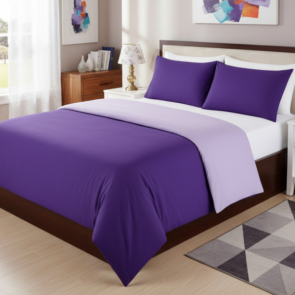 tache home fashion Tache Dark Purple & Lavender Reversible Duvet Cover Set (DC36PC-PP)