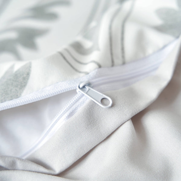 Tache Home Fashion Tache Dreamy Moon Sky Ogee Damask Heather Gray White Duvet Cover (TB300)