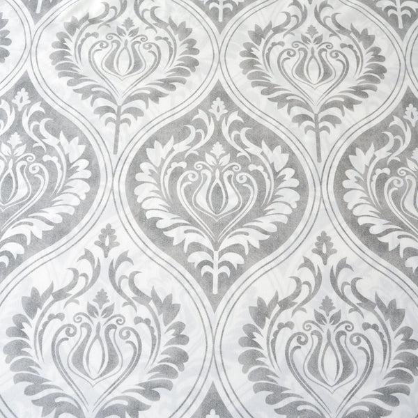 Tache Home Fashion Tache Dreamy Moon Sky Ogee Damask Heather Gray White Bed Sheet Set (TB300)