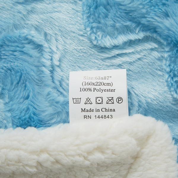 Tache Home Fashion Tache Faux Fur Blue Sky Soft Throw Blanket (#8)