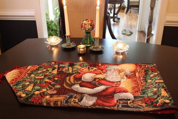 Tache Home Fashion Tache Festive Down The Chimney Woven Tapestry Table Runners (DB11533)