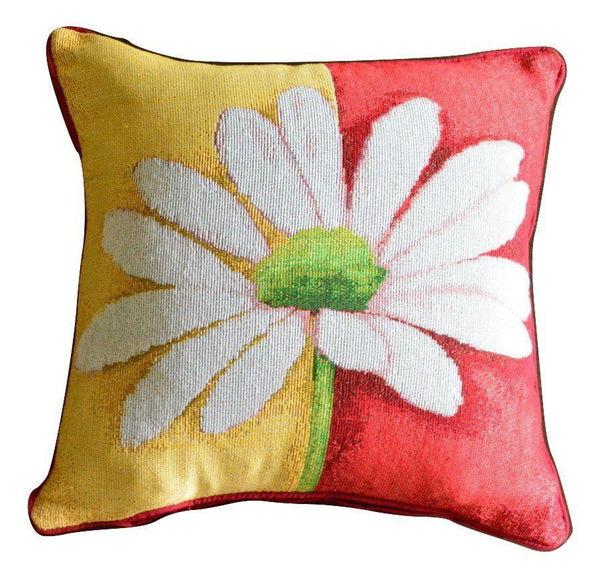 tache home fashion Tache Floral Loves Me Not Daisy Tapestry Throw Pillow Cover (9046)