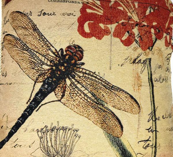 Tache Home Fashion Tache Fly High Dragonfly European Postcard Tapestry Woven Throw Pillow Cover (15044)