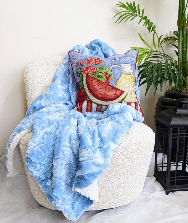 Tache Home Fashion Tache Fruity Drinks Watermelon Lemonade Woven Tapestry Accent Throw Pillow Cover (13082CC)