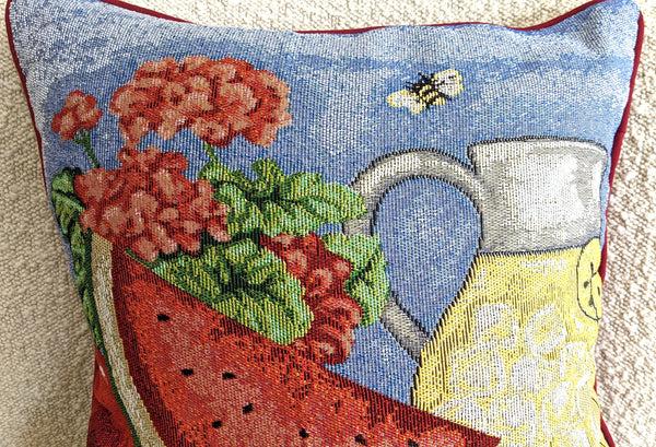 Tache Home Fashion Tache Fruity Drinks Watermelon Lemonade Woven Tapestry Accent Throw Pillow Cover (13082CC)