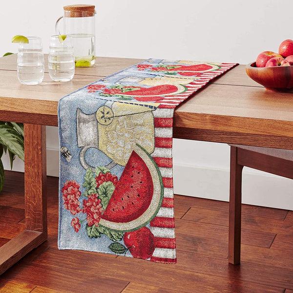 Tache Home Fashion Tache Fruity Drinks Watermelon Lemonade Woven Tapestry Table Runners (13082TR)
