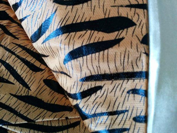 Tache Home Fashion Tache Golden Brown Black Stripe Tiger Animal Print Jungle Dreams Pleated Tailored Platform 14" Bed Skirt Dust Ruffle (BSK-6182L)