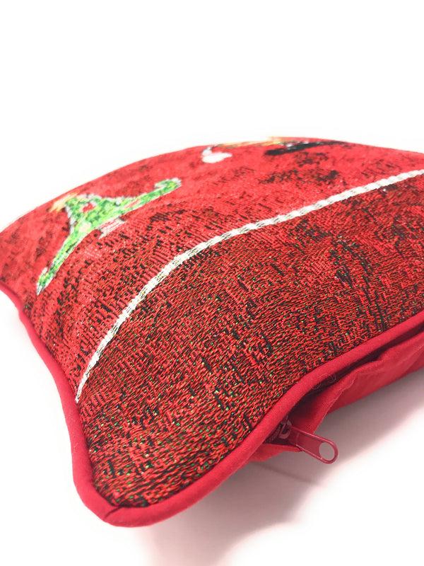 Tache Home Fashion Tache Here Comes Santa Claus Vintage Holiday Woven Tapestry Throw Pillow Cover (8577CC)