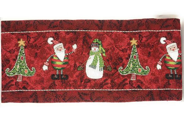 Tache Home Fashion Tache Here Comes Santa Claus Vintage Holiday Woven Tapestry Table Runners (8577TR)