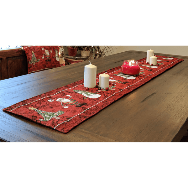 Tache Home Fashion Tache Here Comes Santa Claus Vintage Holiday Woven Tapestry Table Runners (8577TR)