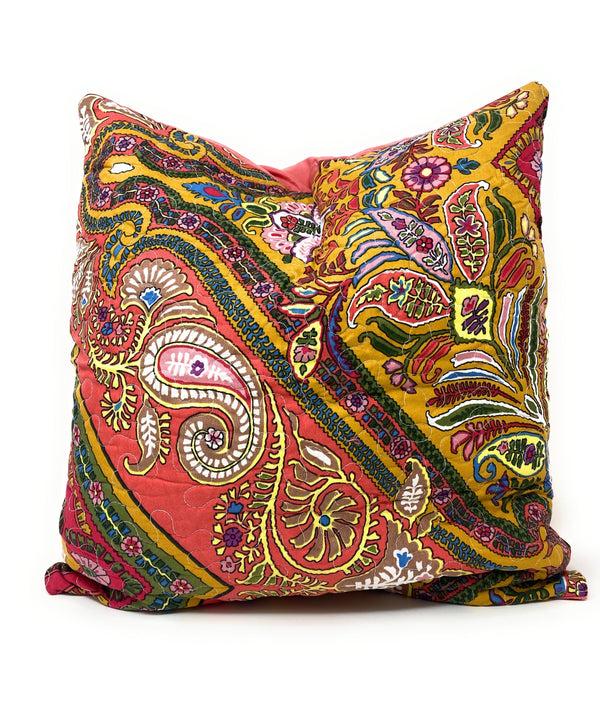 Tache Home Fashion Tache Intricate Floral Paisley Chevron Hanging Gardens Cushion Cover 2-Pieces (HS3148)