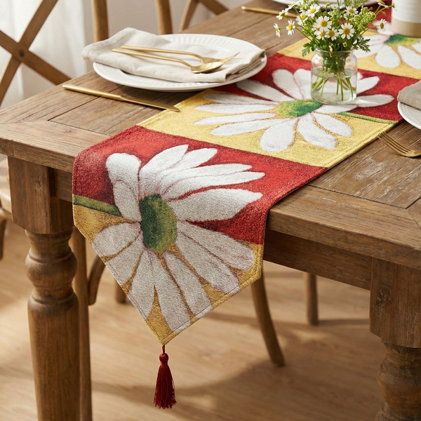 tache home fashion Tache Loves Me Not Daisy Tapestry Table Runner (9046)