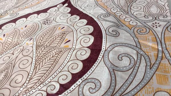 Tache Home Fashion Tache Maroon Mandala Damask Duvet Cover Set Twin (2131)